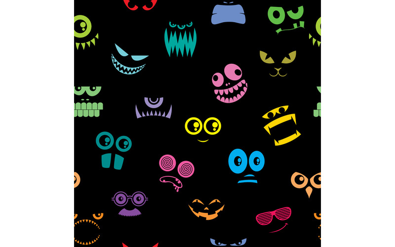 Wzór Halloween Potwory - Ilustracja - Obraz funkcji 1
