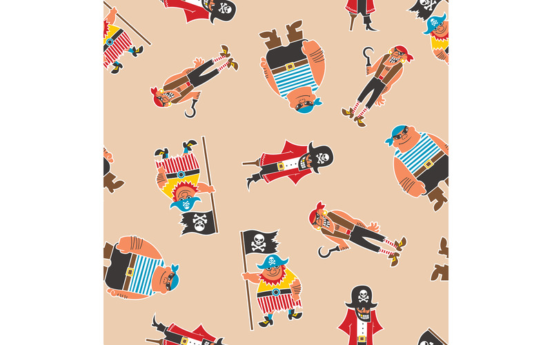 Pirates Seamless Pattern - Illustration - Features Image 1