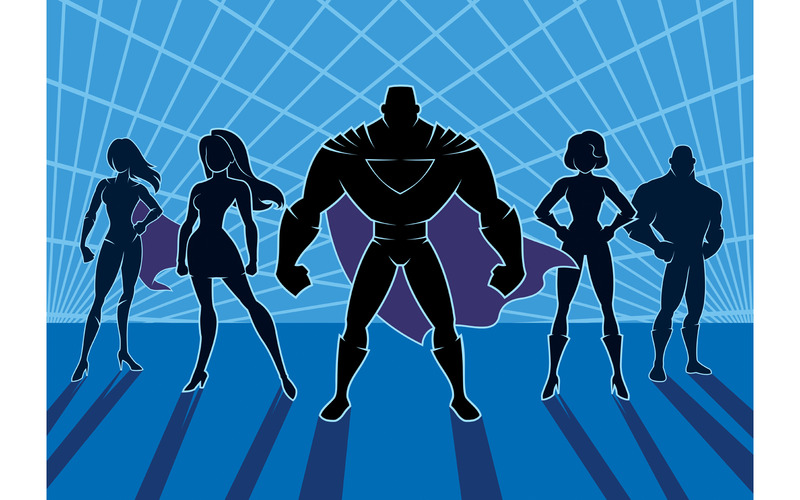 Superhjälte Team 2 - Illustration - Features Image 1