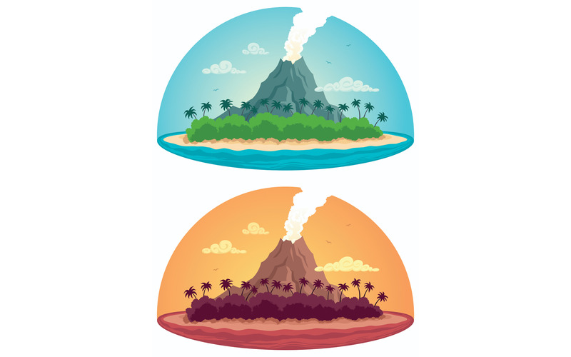 Tropical Island on White - Illustration - Features Image 1
