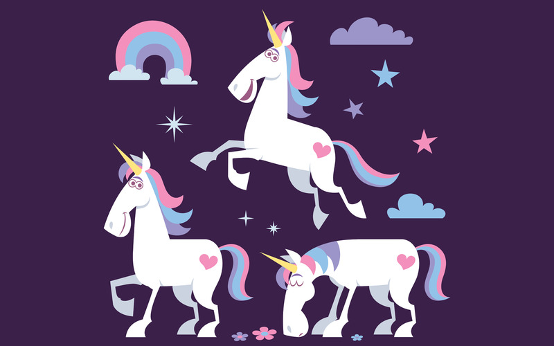 Unicorn Cartoon Set - Illustration - Features Image 1
