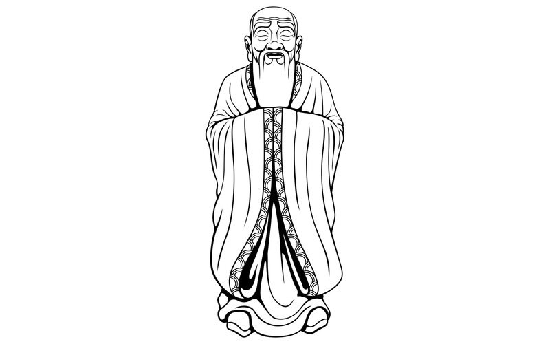 Bölcs ember vonalas - illusztráció - Features Image 1