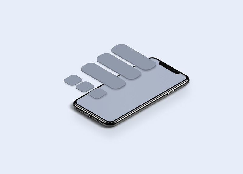 Mockup del prodotto di presentazione dell'app isometrica - Caratteristiche Immagine 8