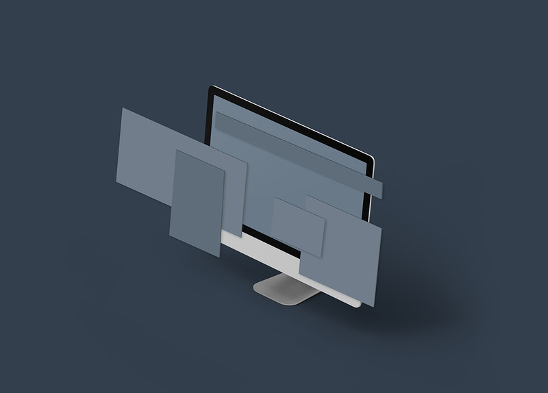Il mockup del prodotto di presentazione del sito Web di Screens - Caratteristiche Immagine 4