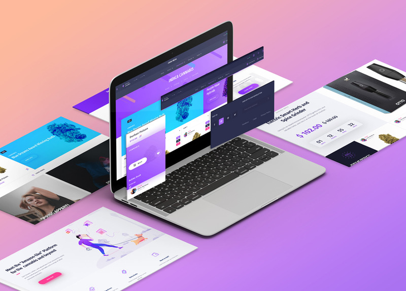 Mockup del prodotto di schermate del sito Web isometrico 2.0 - Caratteristiche Immagine 5