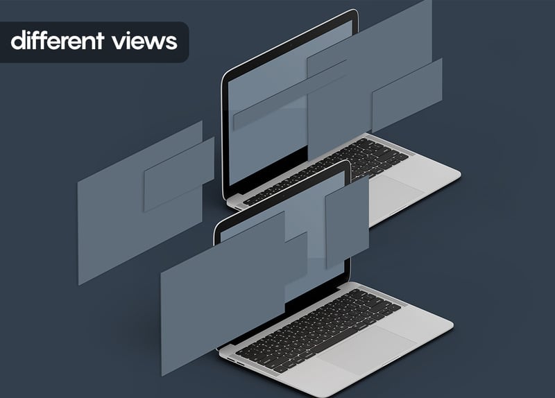 Isometric Website Screens 3.0 product mockup - Features Image 1