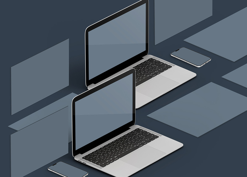 Mockup del prodotto schermate isometriche del sito Web 5.0 - Caratteristiche Immagine 2