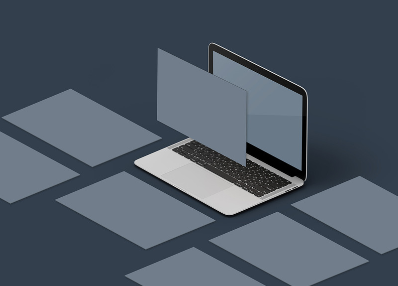 Isometric Website Screens 8.0 product mockup - Features Image 3