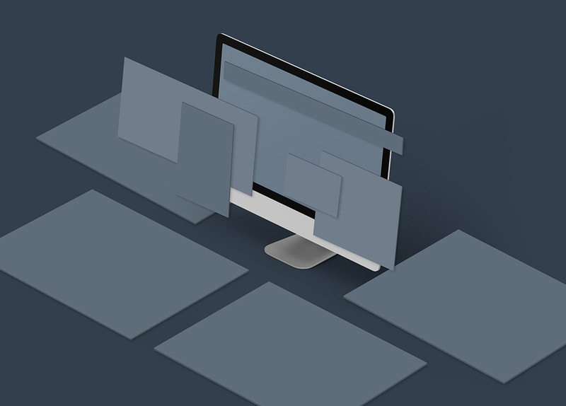 Isometric Website Screens 7.0 product mockup - Features Image 1
