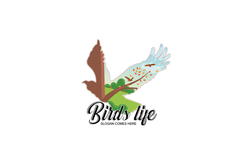 Birds Life Logo Template Template de Logotipo №143095 - Apresenta Imagens 1