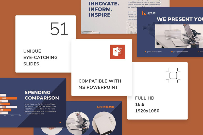 Marketing Agency Presentation PowerPoint template - Features Image 1