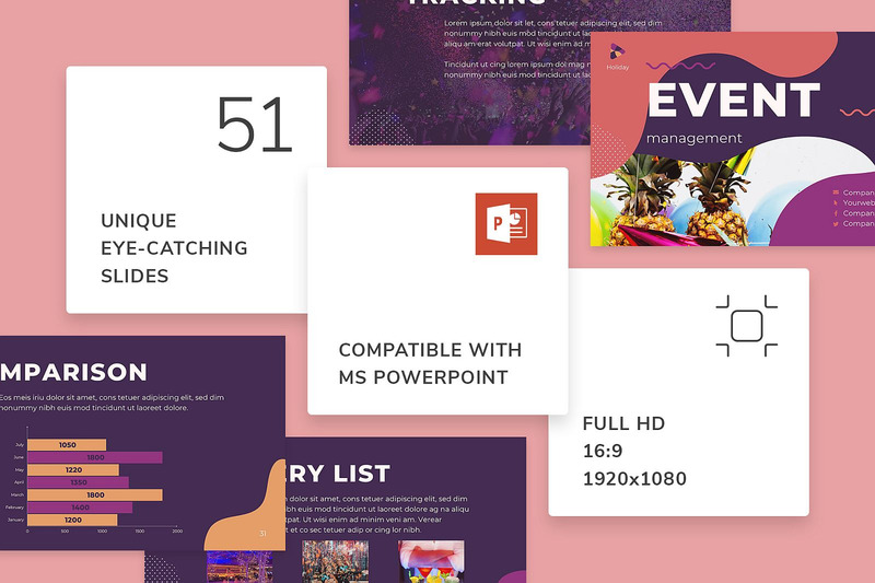 Event Management Presentation PowerPoint template - Features Image 1