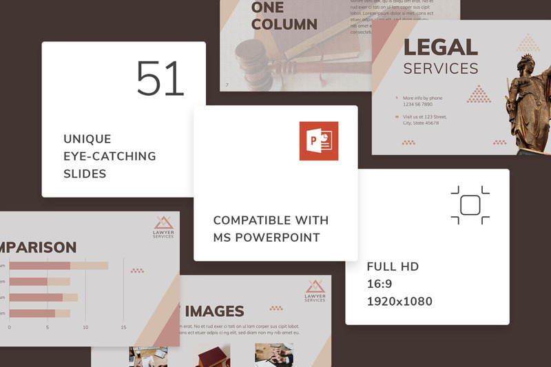Modello PowerPoint di presentazione dei servizi legali - Caratteristiche Immagine 1