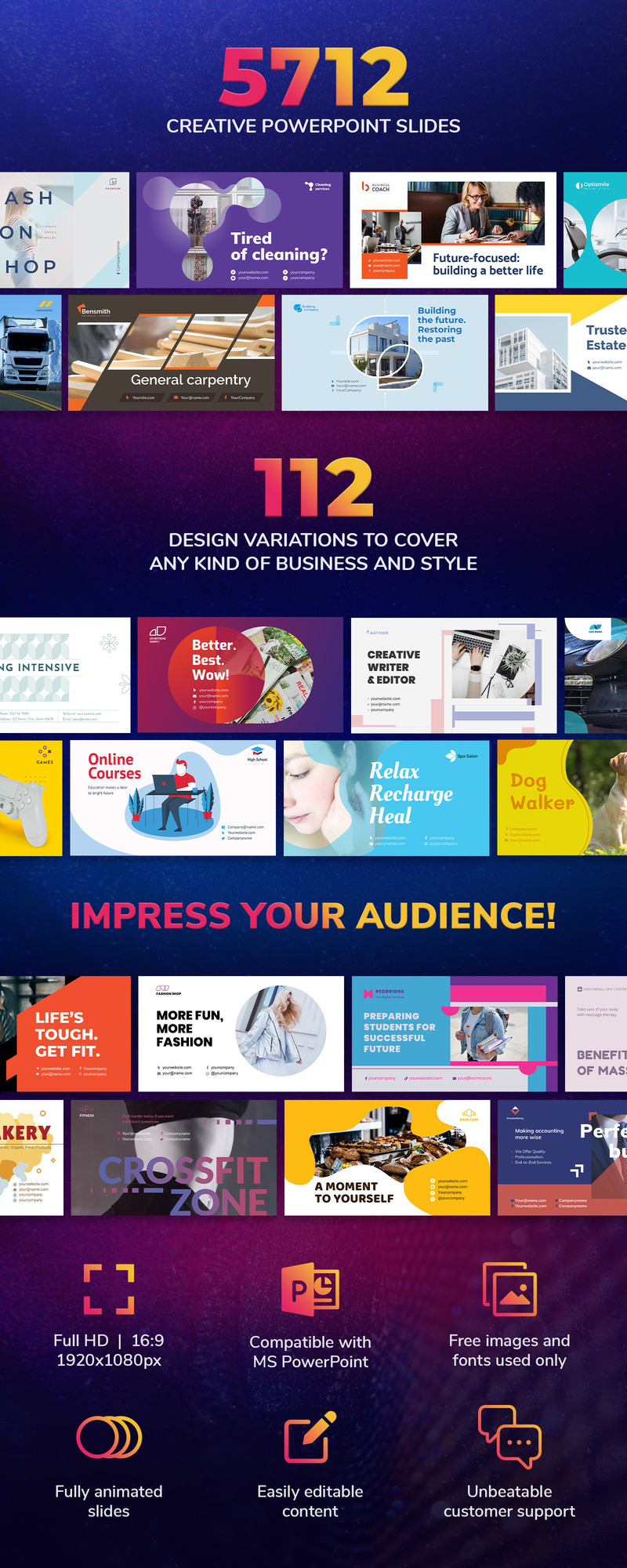 Business Presentation PowerPoint Template - Features Image 1
