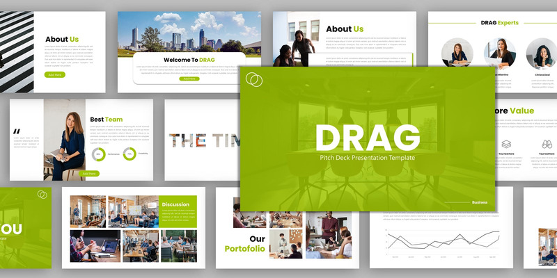 Drag - Creative Business Presentation PowerPoint template - Features Image 1