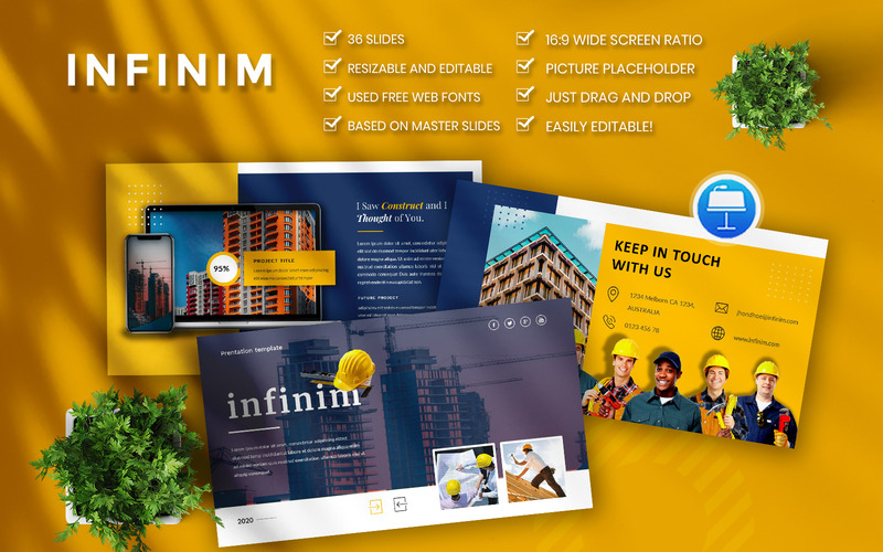 Infinim - Contructuion Business - Keynote template - Caratteristiche Immagine 1