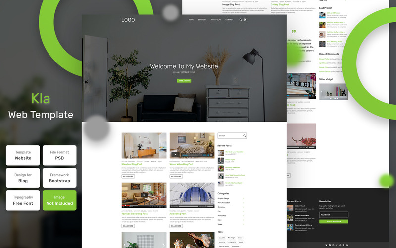 Kla - Blog Material PSD Template - Features Image 1