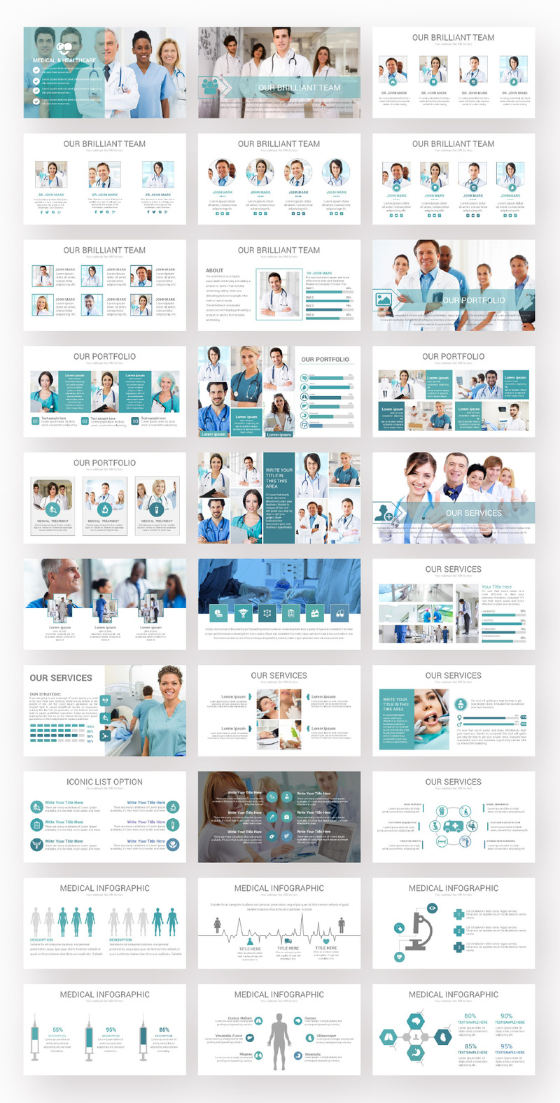 Modello PowerPoint di presentazione medica e sanitaria - Caratteristiche Immagine 1