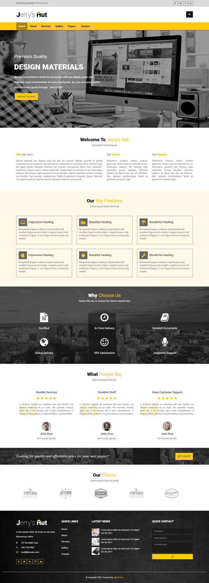 Jerry Hut Website Template - Features Image 1