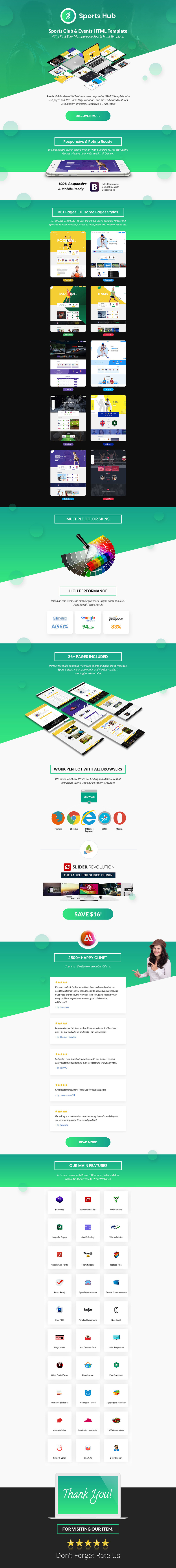Sports Hub - Sports Club and Event Landing Page Template - Features Image 1