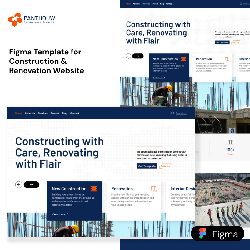 Panthouw - Figma šablona pro webovou stránku výstavby a renovace - Features Image 1