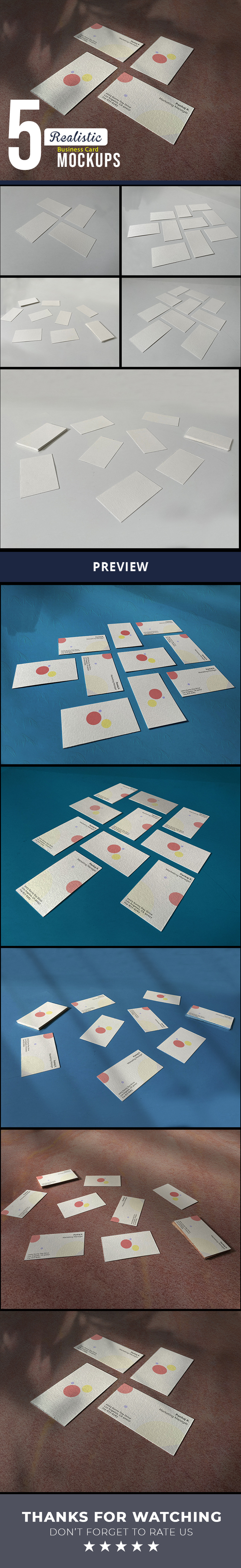 Realistic Product Mockup Business Card Mockup PSD - Features Image 1