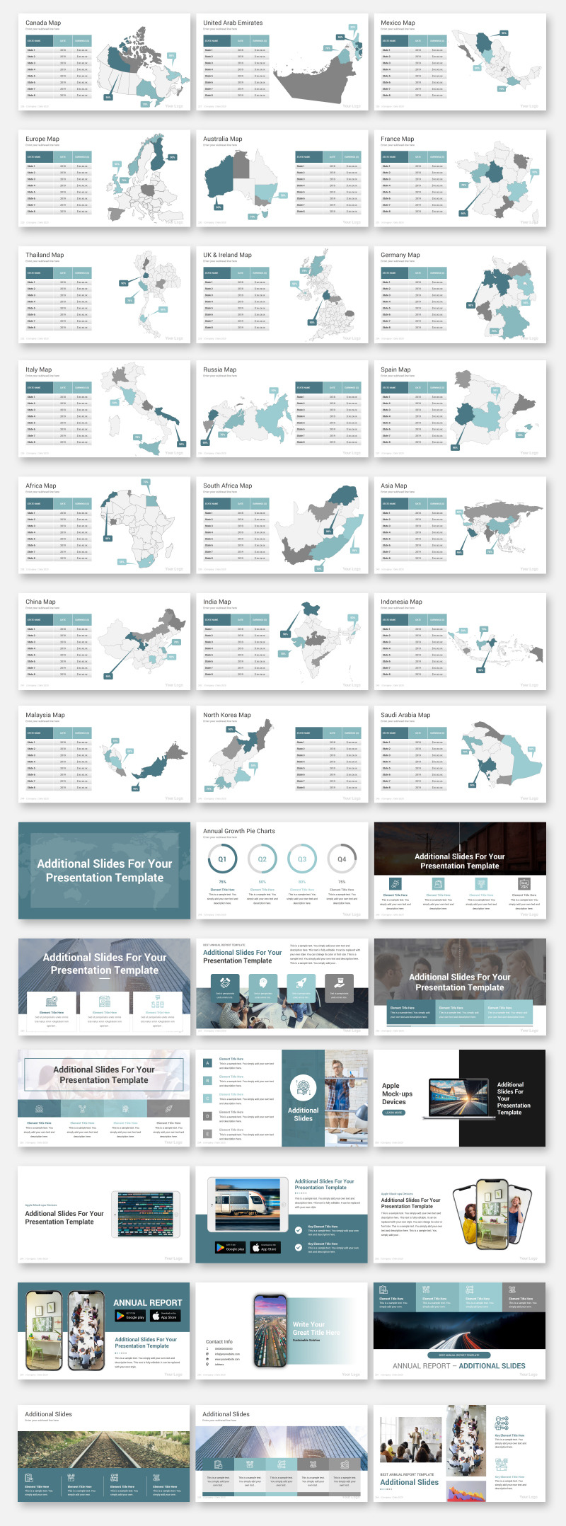 Годовой отчет Шаблон презентации PowerPoint - Features Image 6
