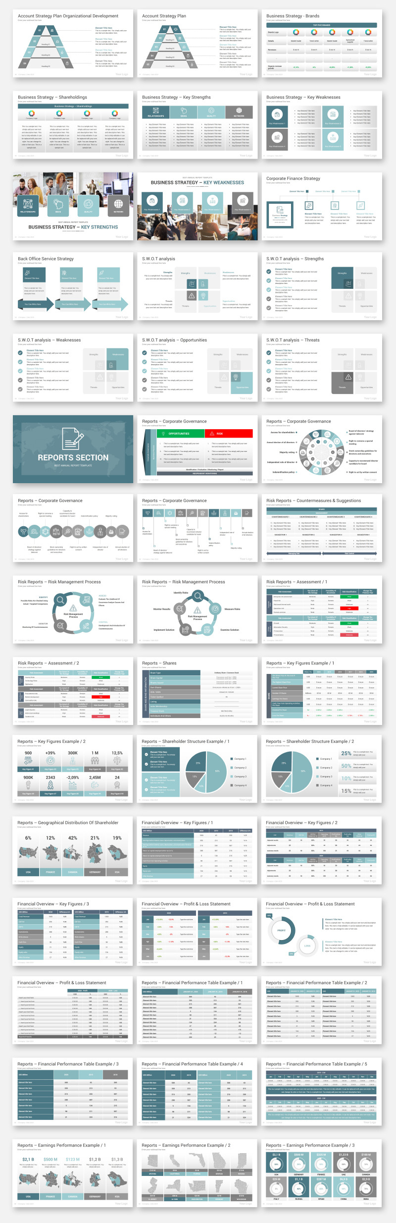 Годовой отчет Шаблон презентации PowerPoint - Features Image 2