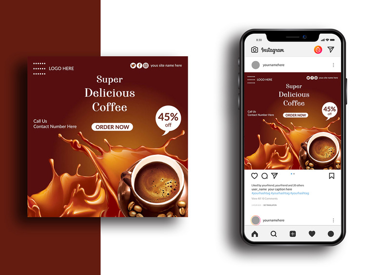Coffee Social Media Banner - Features Image 1