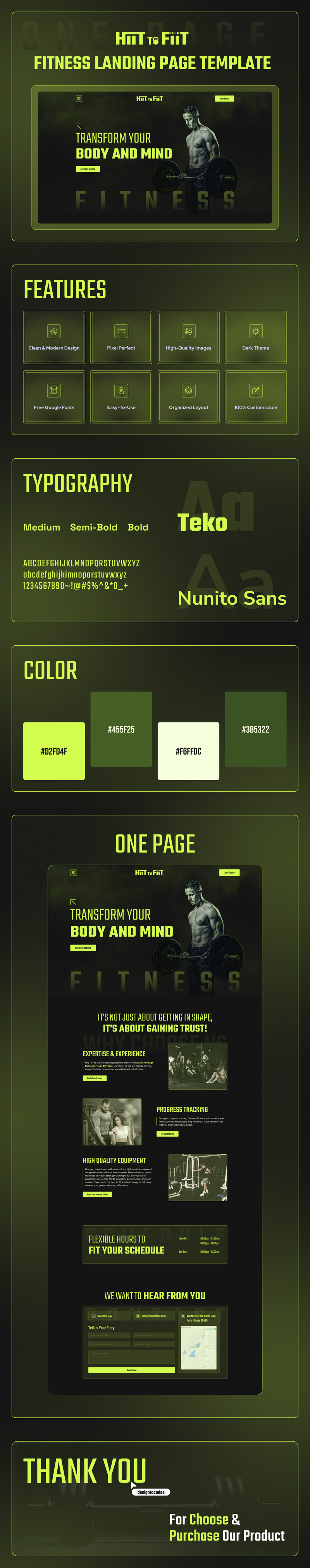 HiitToFiit – Modello di sito web Elementor per il fitness di una pagina - Caratteristiche Immagine 1