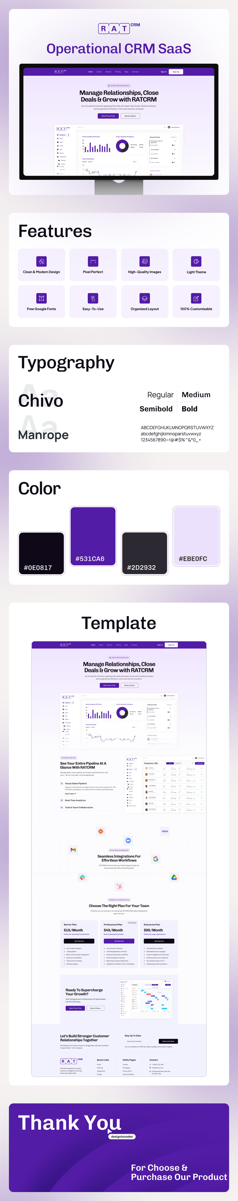 RATCRM – Szablon Elementora do zarządzania CRM i SaaS - Obraz funkcji 1