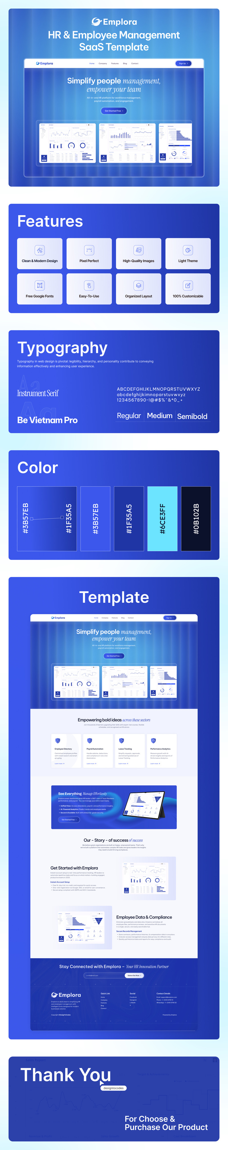 Emplora – HR & Employee Management Saas NextJS Template - Features Image 1