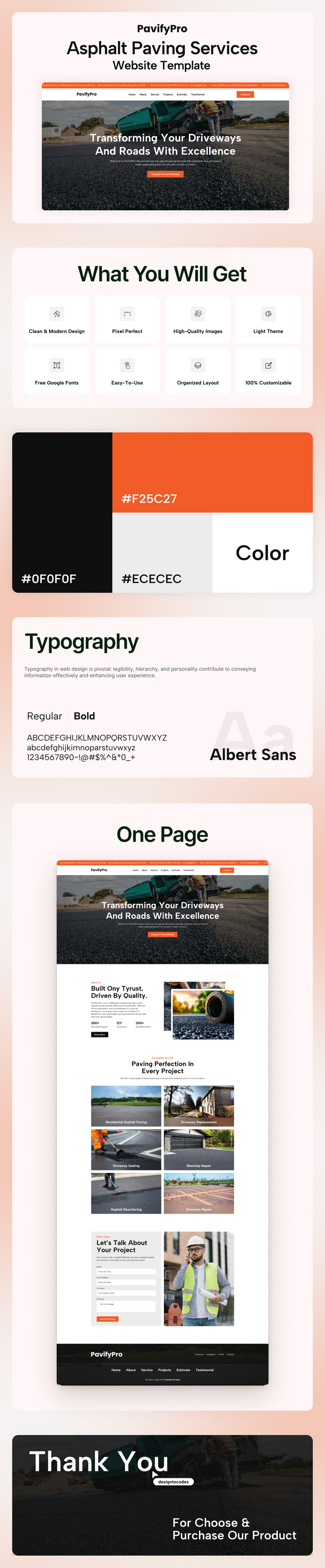 PavifyPro — шаблон асфальтового покрытия Next.js - Features Image 1