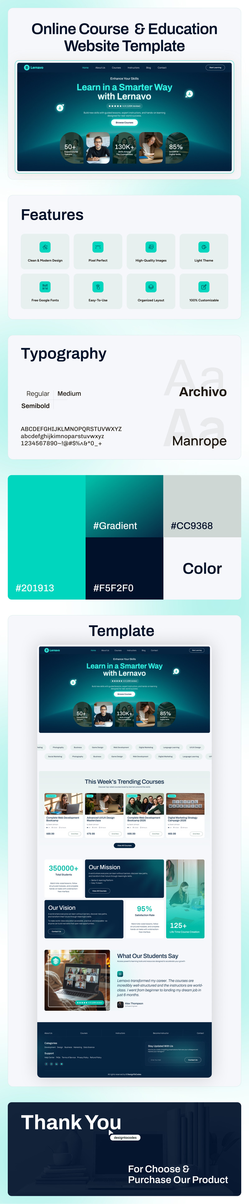 Lernavo – Online tanfolyam és oktatás Next.js sablon - Features Image 1