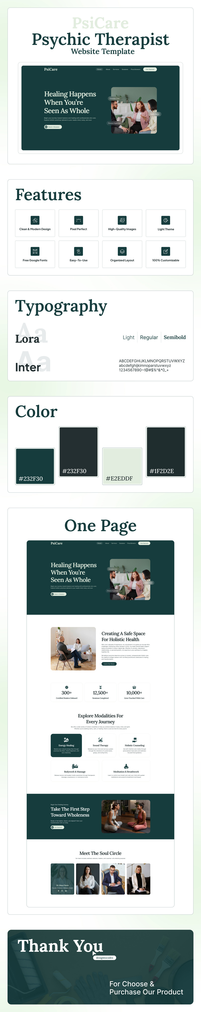 Psicare – Premium-Elementor-Vorlage für psychische Therapeuten - Eigenschaften Bild 1
