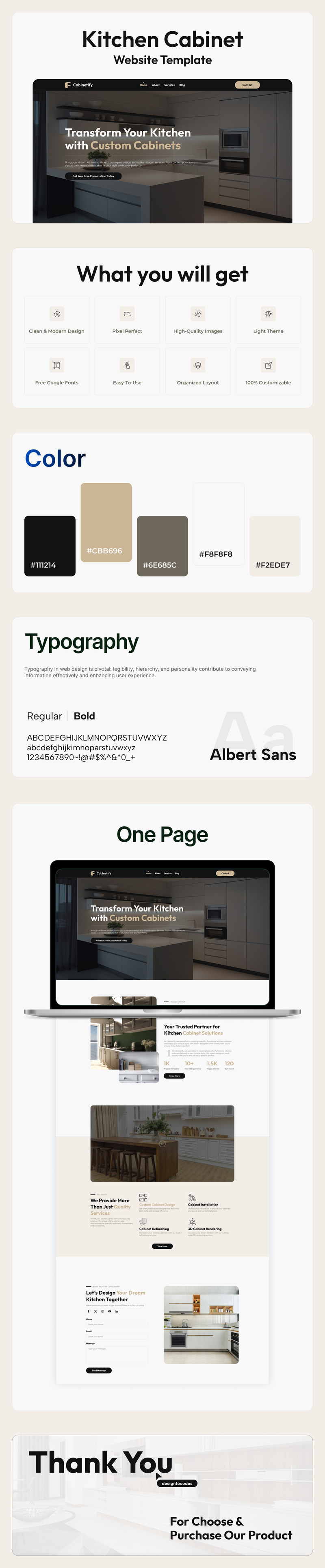Cabinetify – шаблон Next.js для багатосторінкової кухонної шафи - Features Image 1