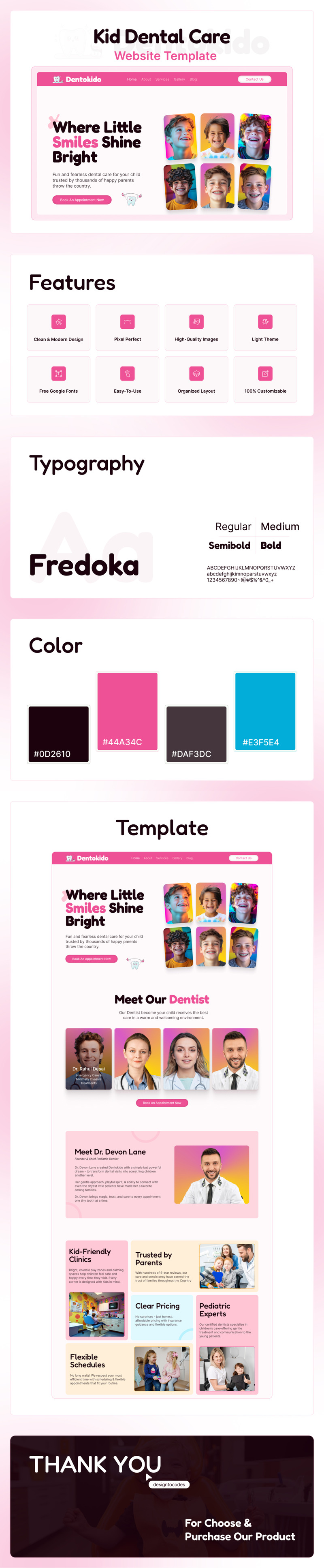 Dentokido – Шаблон элемента для детской стоматологии - Features Image 1