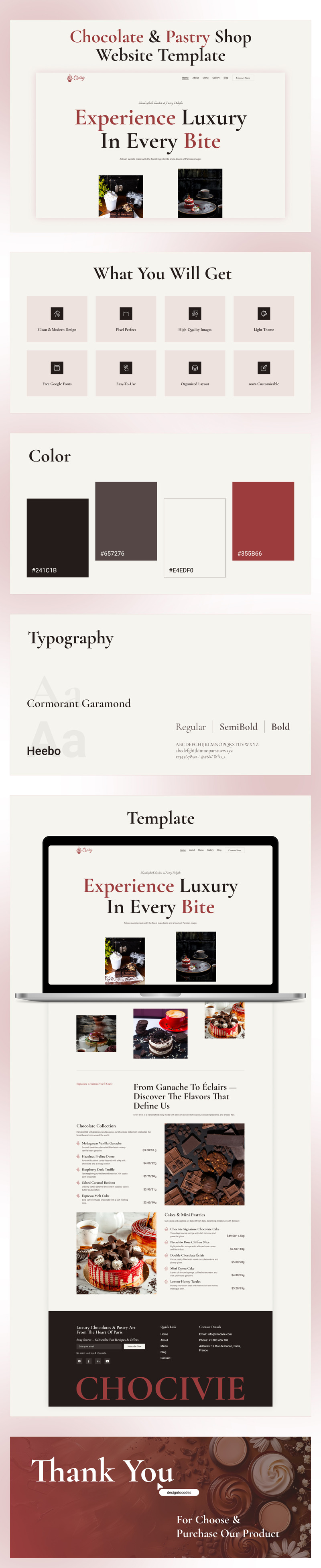 Chocivie – Chocolate & Pastry Shop Next.js Template - Features Image 1