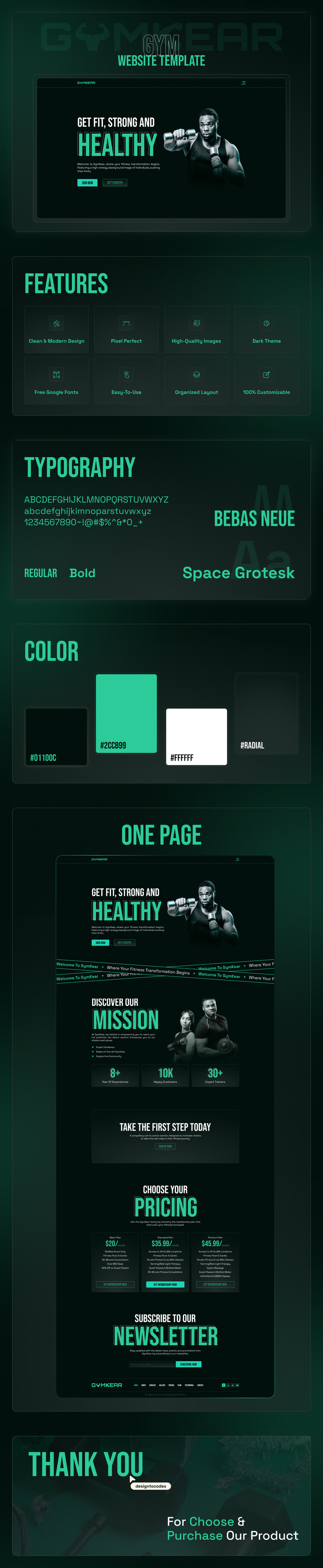 Gymkear – Modern fitnesz és edzőterem Elementor weboldal sablon - Features Image 1