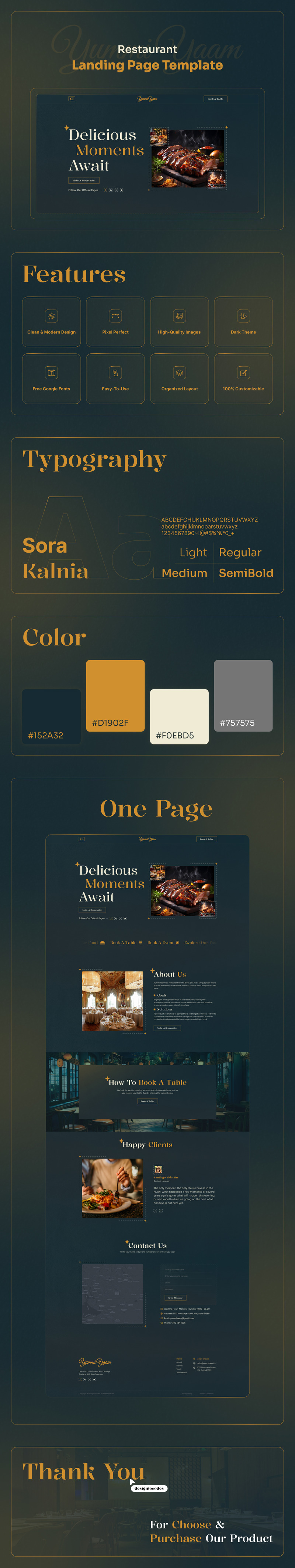 Yummiyaam - Modello di sito web Elementor per ristorante di una pagina - Caratteristiche Immagine 1