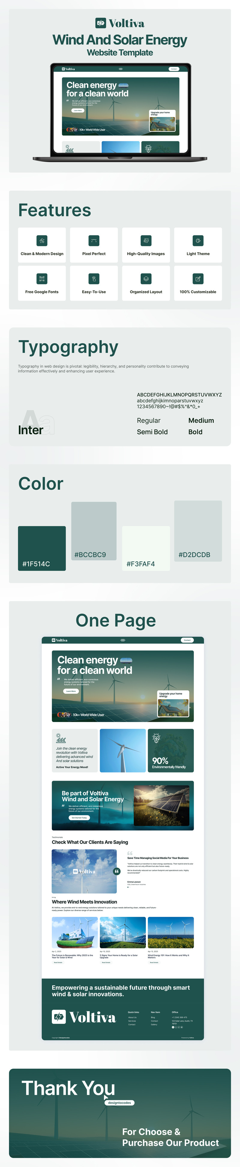 Voltiva - шаблон Next.js для сайтів вітрової та сонячної енергетики - Features Image 1