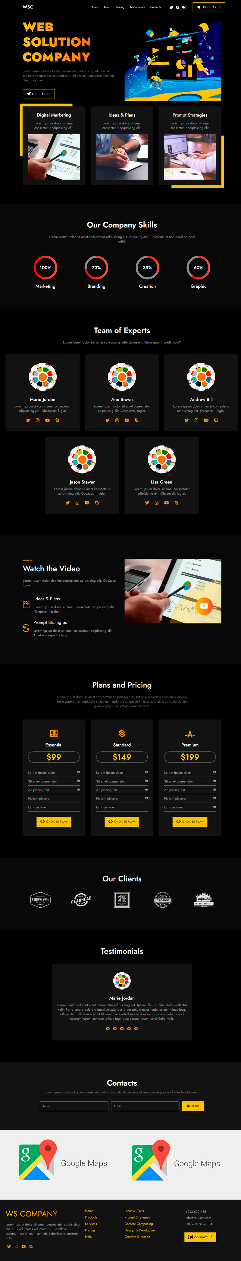 WSCOMPANY - Fully Responsive Working Landing Page Template - Features Image 1
