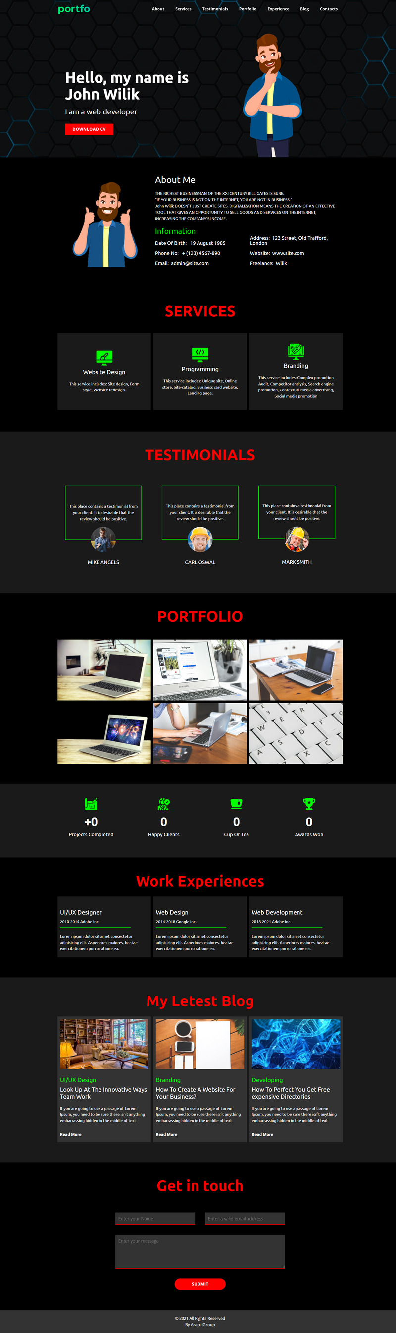 Portfo - Fully Responsive Working Landing Page Template - Features Image 1