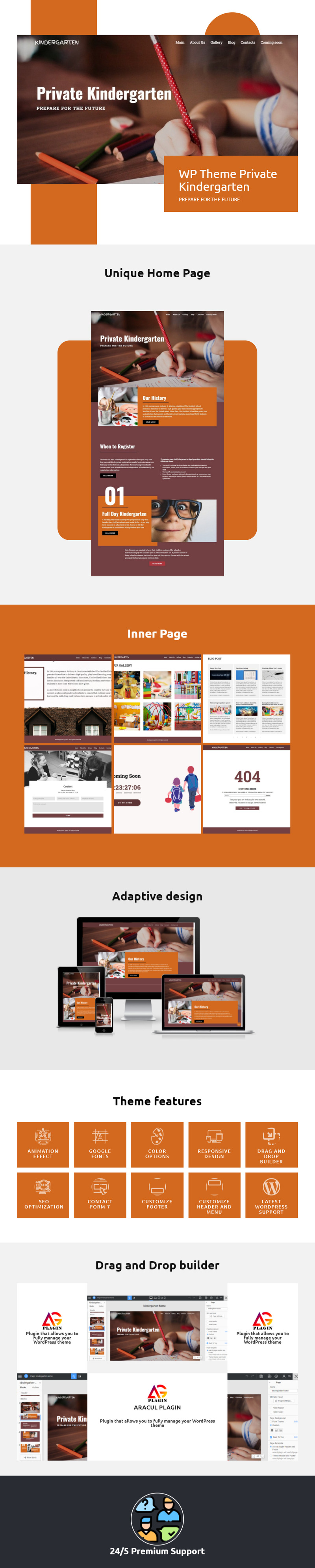 Kindergarten - Children Kindergarten WordPress Theme - Features Image 1