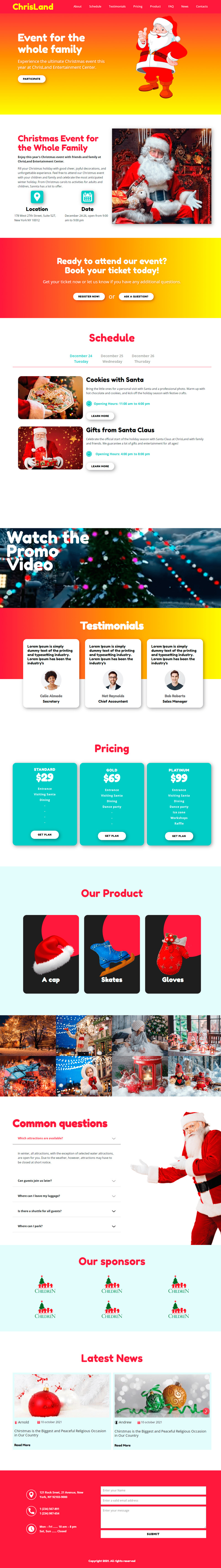 ChrisLand- Christmas Landing Page Template - Features Image 1