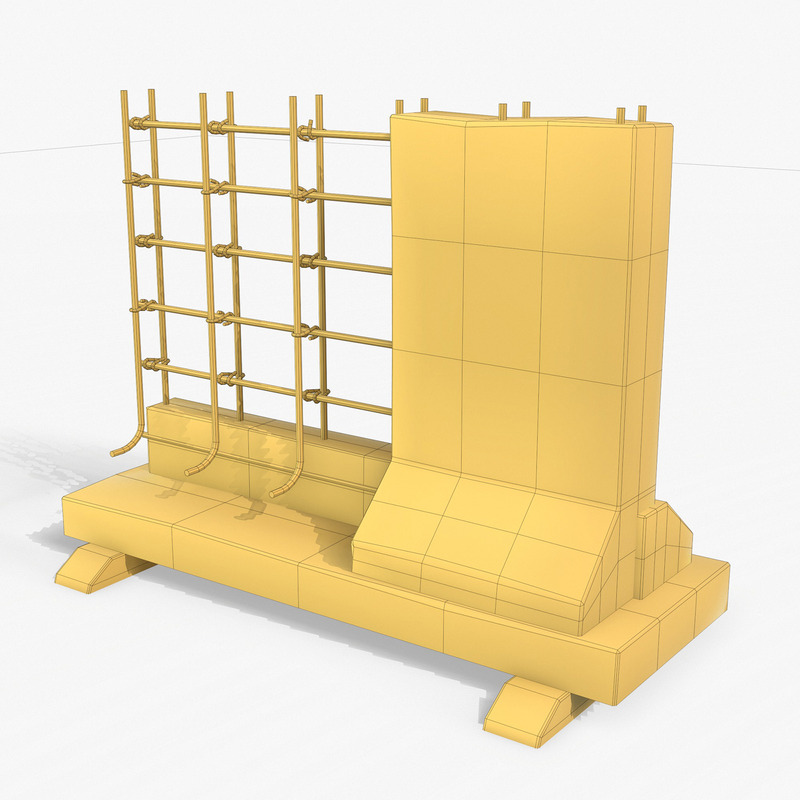 Уличный барьер PBR Low Poly 3d Модель - Features Image 7