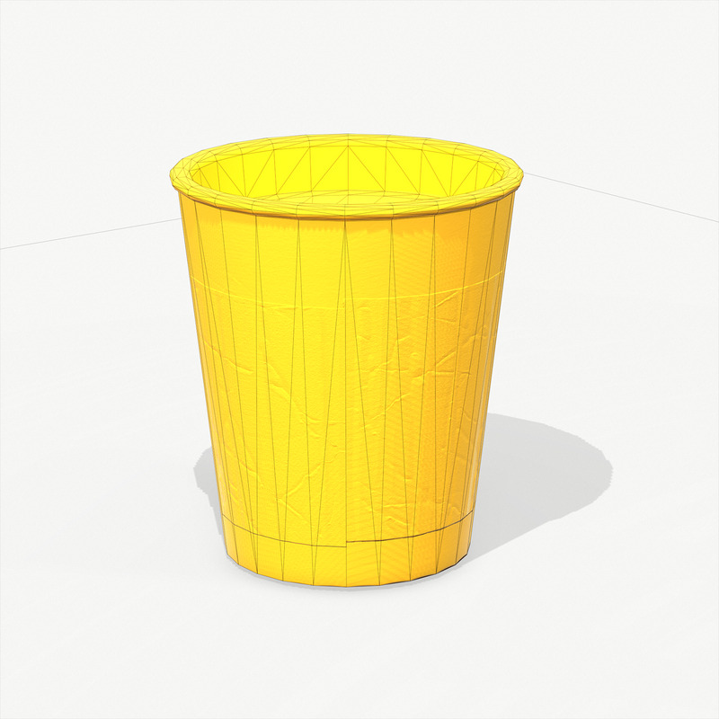Tazza da caffè in carta Low Poly PBR Modello 3d - Caratteristiche Immagine 1