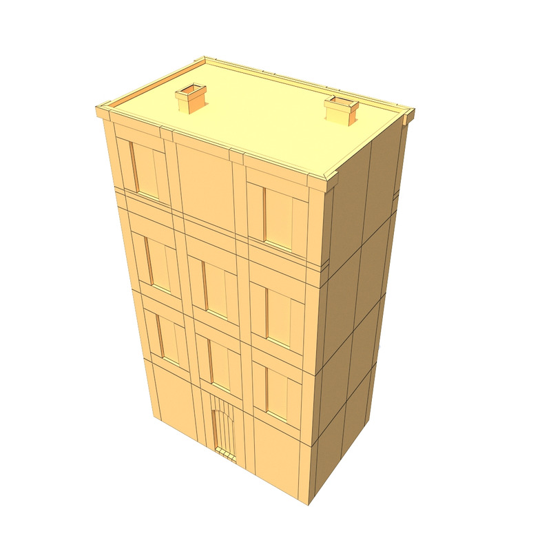 Apartment House 198 Low Poly Modello 3d - Caratteristiche Immagine 4