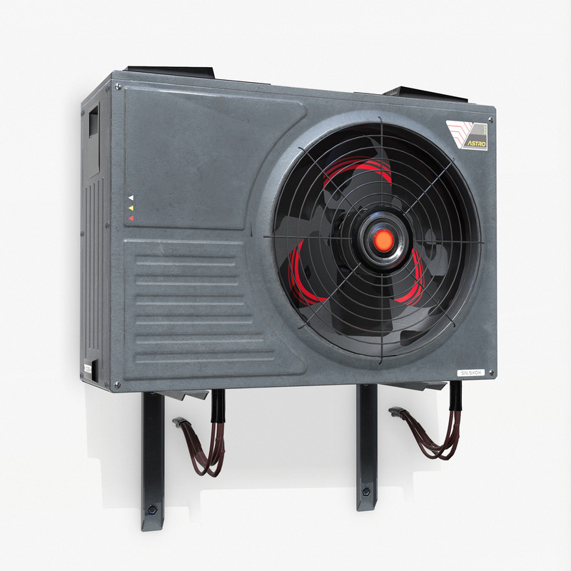 Sci-Fi-Klimaanlage PBR Low Poly 3D-Modell - Eigenschaften Bild 4