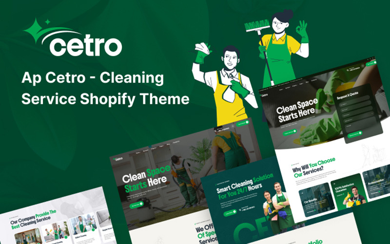 Ap Cetro — тема Shopify для уборки дома и офиса - Features Image 1